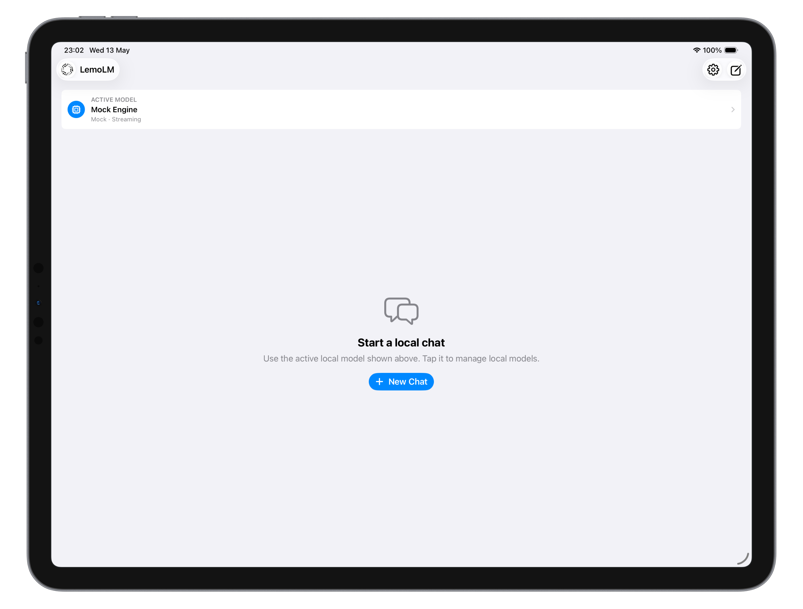 LemoLM running on iPad